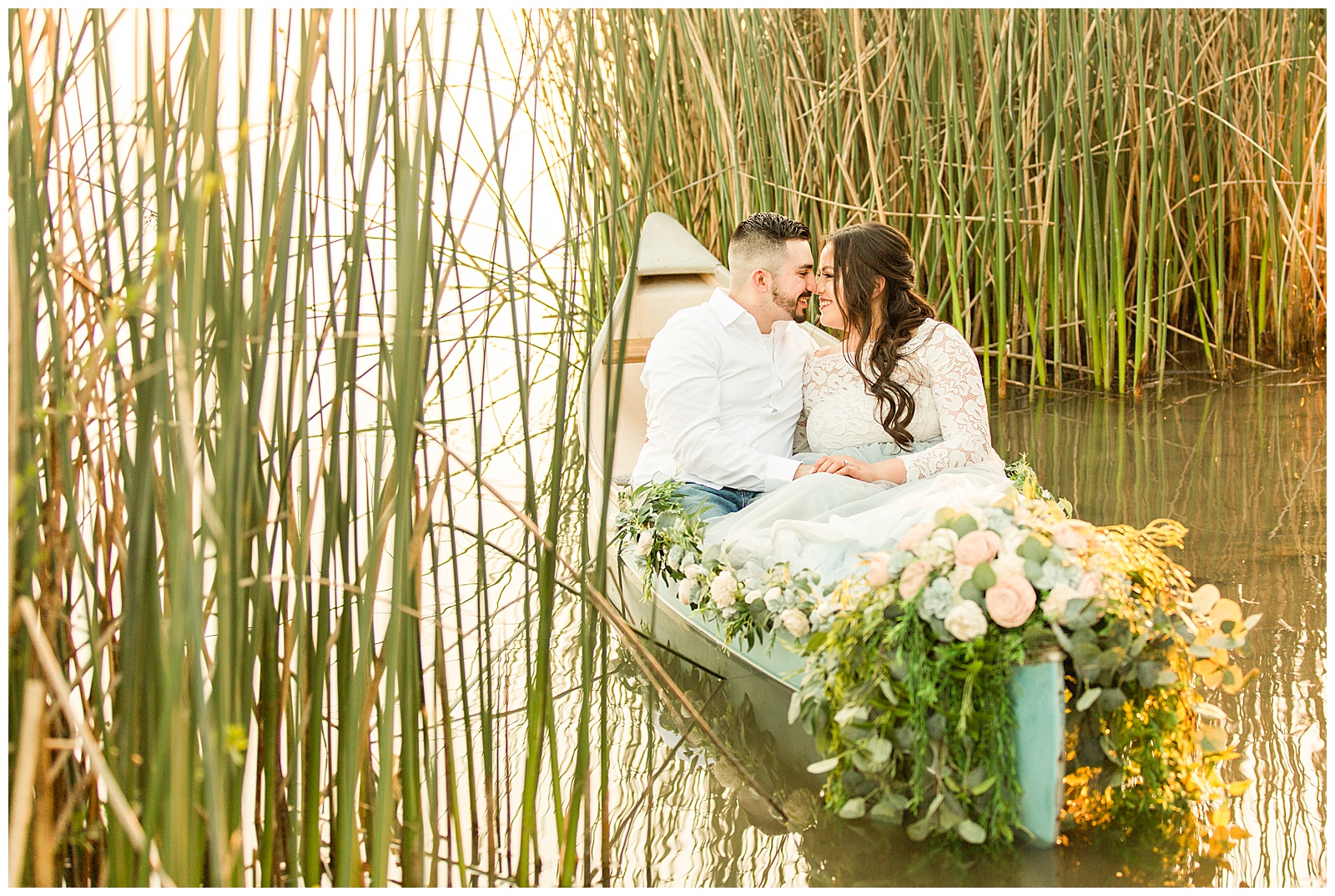 Engagement Photo Session in a Canoe